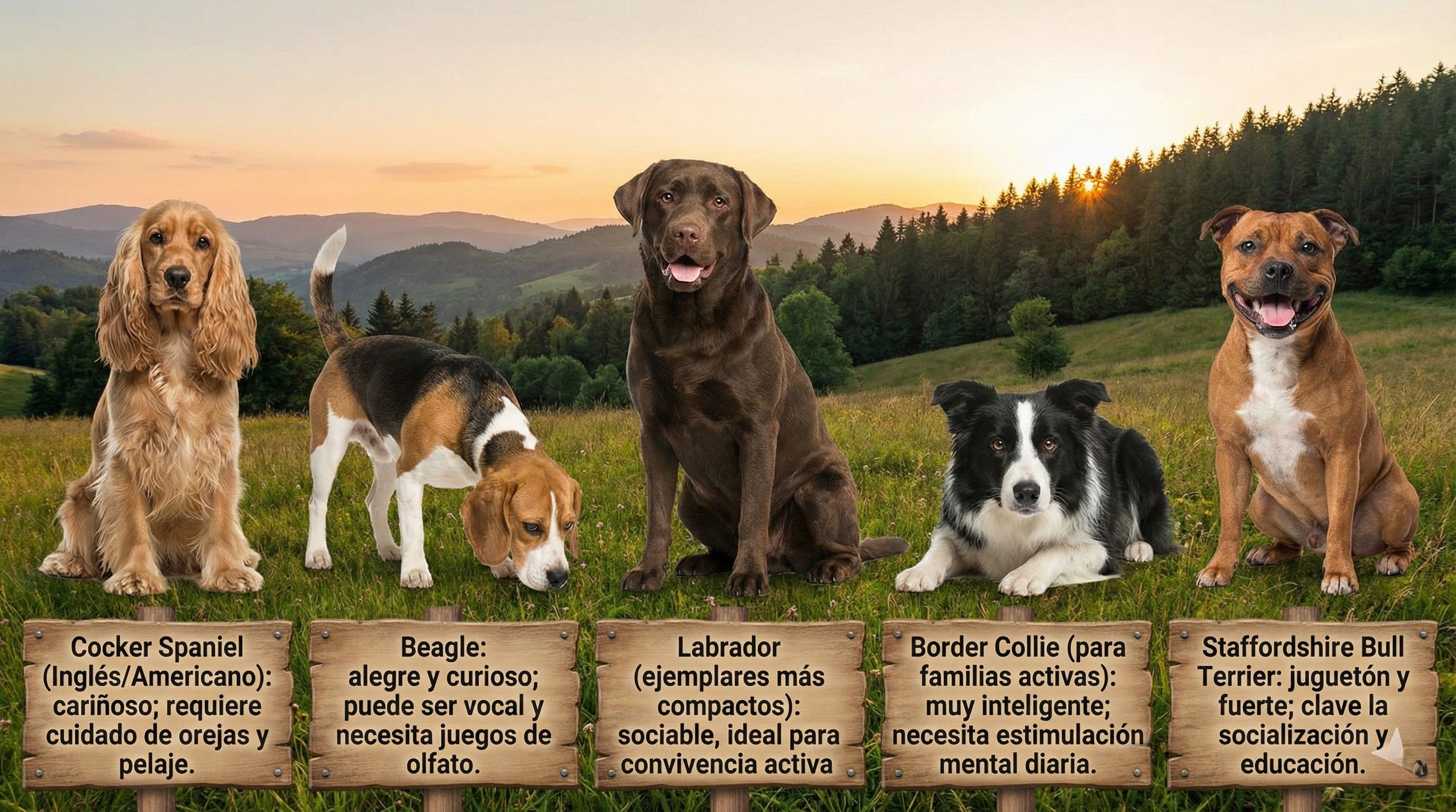 Razas de perros medianos para familia (equilibrados)